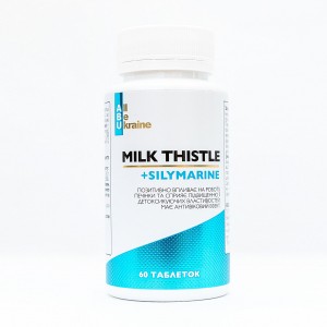 Комплекс рослинних екстрактів з розторопшою та вітамінами групи B Milk Thistle+ ABU, 60 капсул